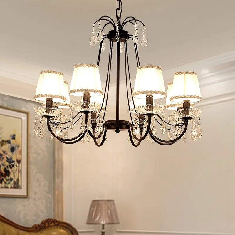 Iron crystal chandelier