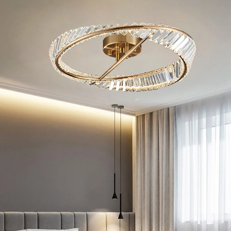 Gold dimmable flush mount