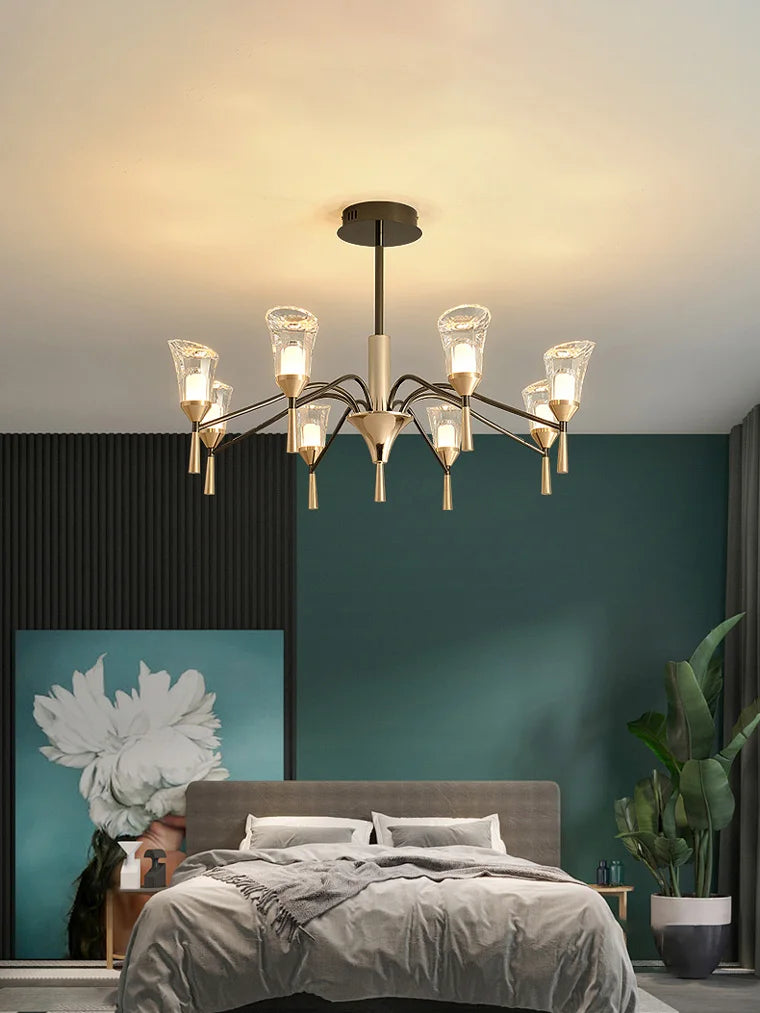 Silver chrome chandelier