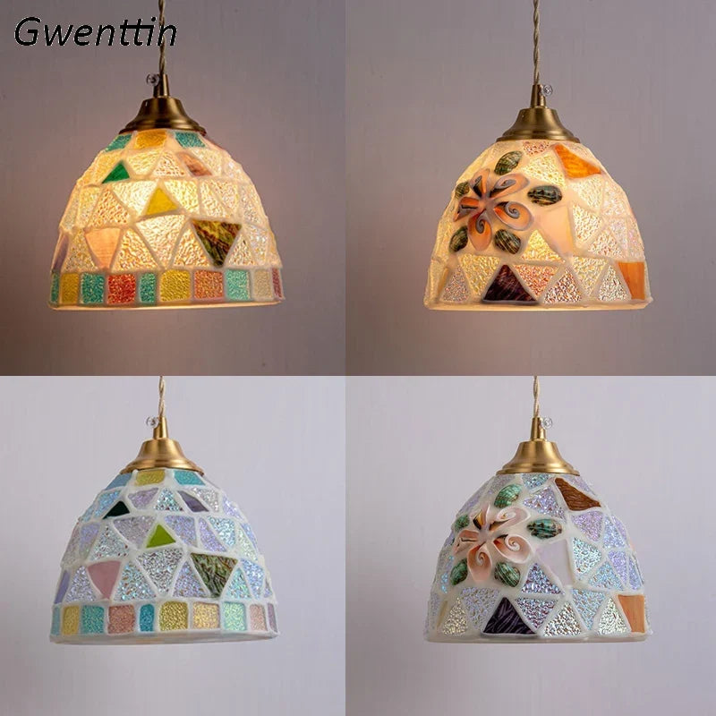 Mediterranean Tiffany Shell Pendant, view 3