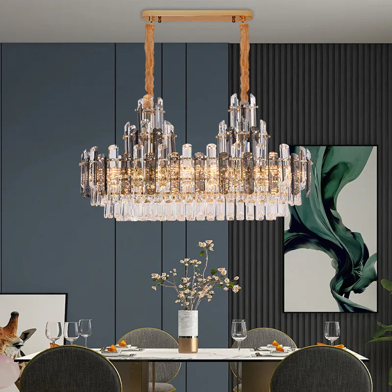 Gold Crystal Chandelier, view 6