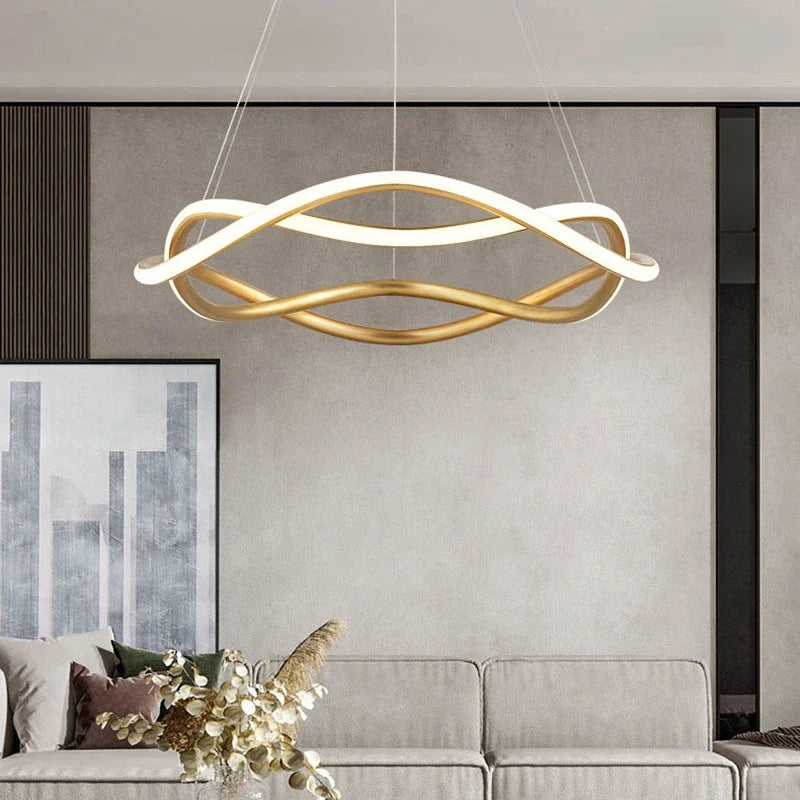 Modern LED Ring Pendant, view 4