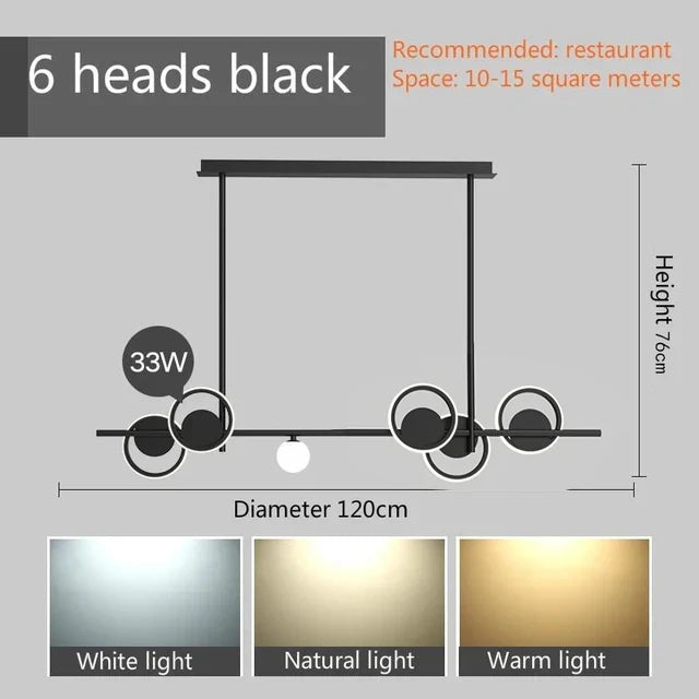 Nordic Chandelier, 6 or 8 Lights, view 8