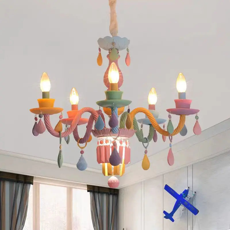 Rainbow kids chandelier