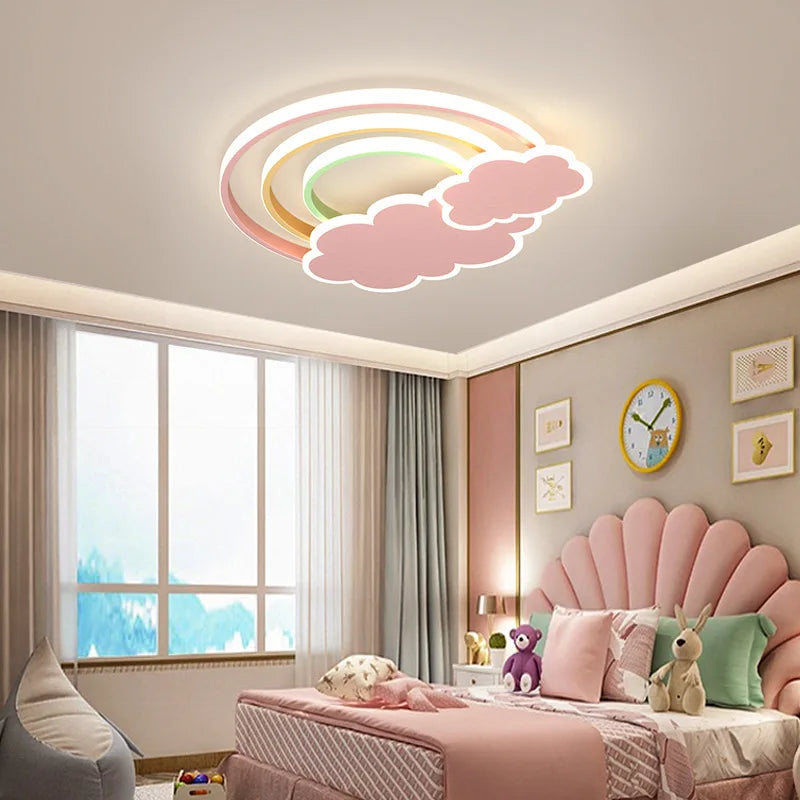 Rainbow cloud ceiling light