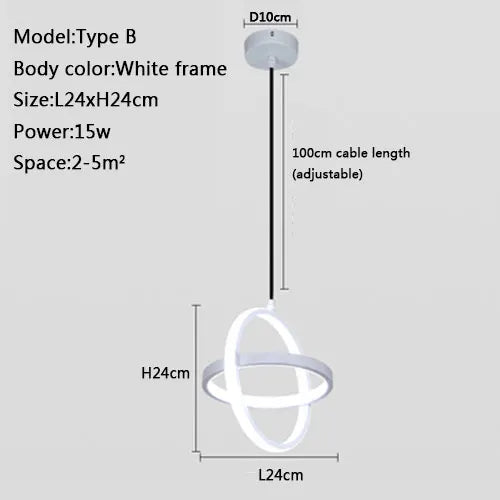 Simple LED Pendant, view 8