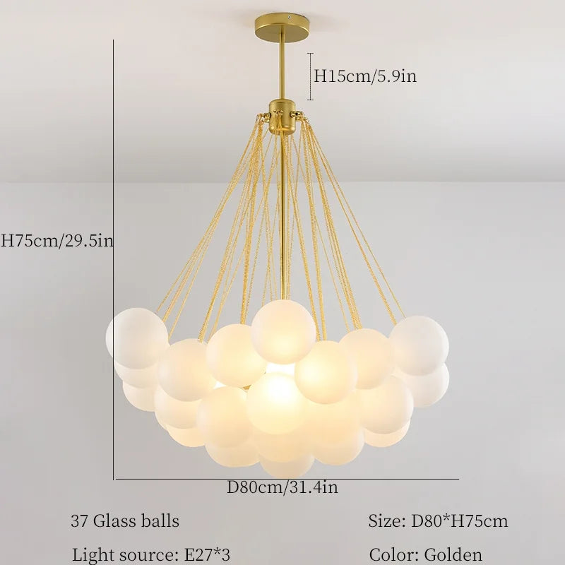 Glass Balls Cluster Chandelier, view 8