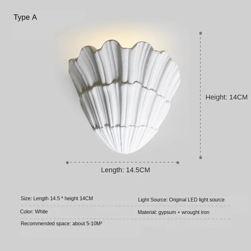 Gypsum Shell LED Light, view 7