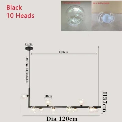 Glass Island Chandelier, view 9