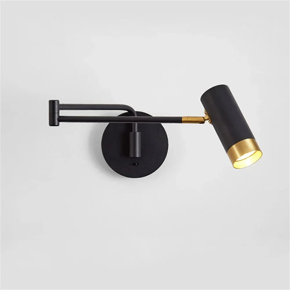 Swivel flexible arm wall sconce
