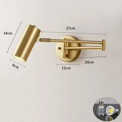Modern Iron Reading Light, view 9