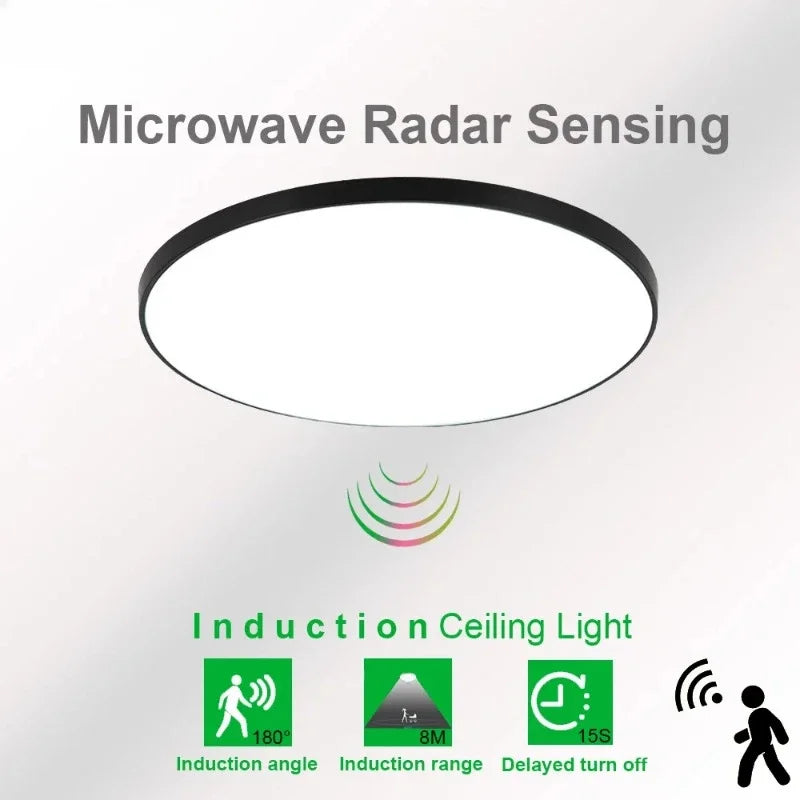 Radar sensor ceiling light