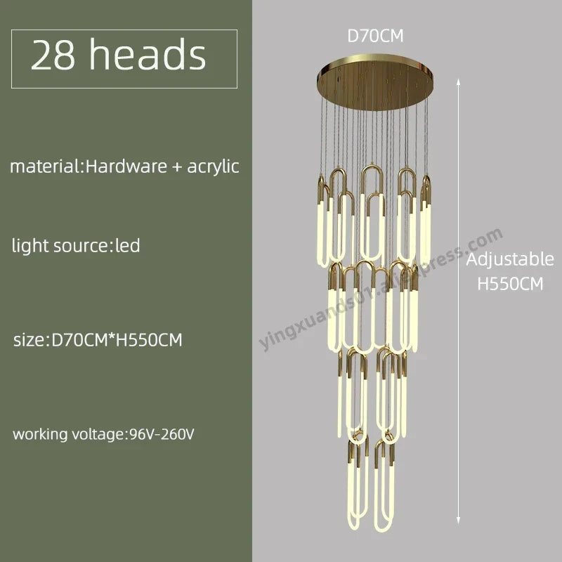 Nordic Loft LED Chandelier, view 14
