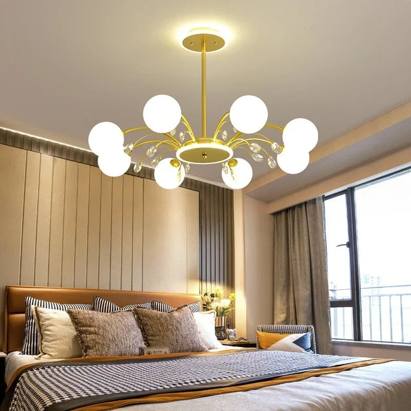 Glass crystal chandelier