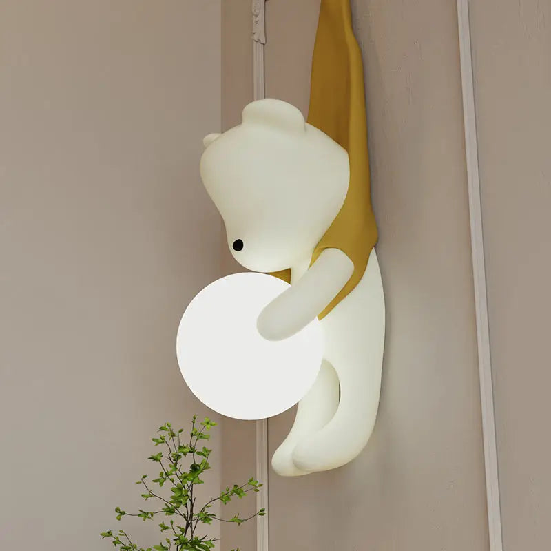 Little bear resin LED wall light