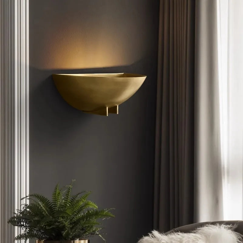 Retro copper wall light