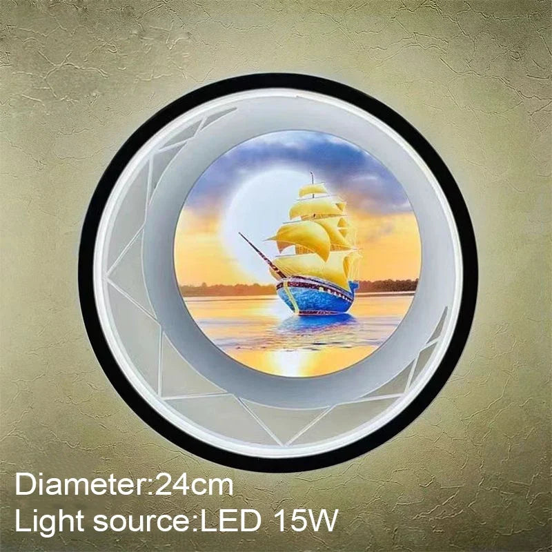 Round Glass LED Light, view 7