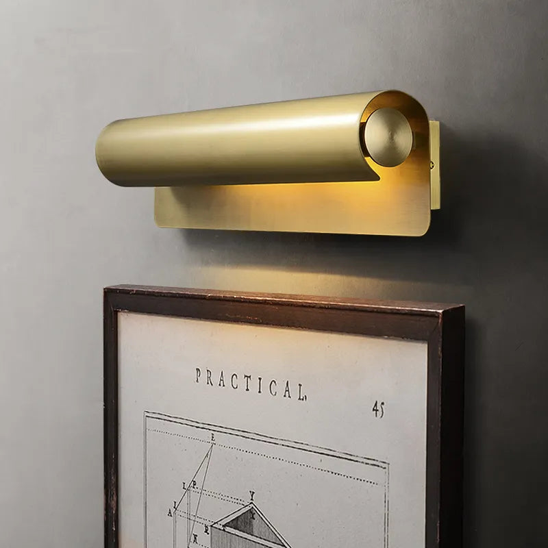 Postmodern copper wall light