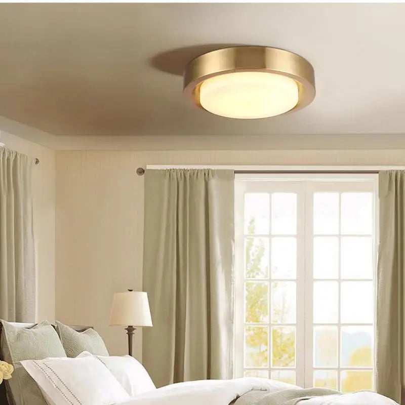 Round glass flush mount