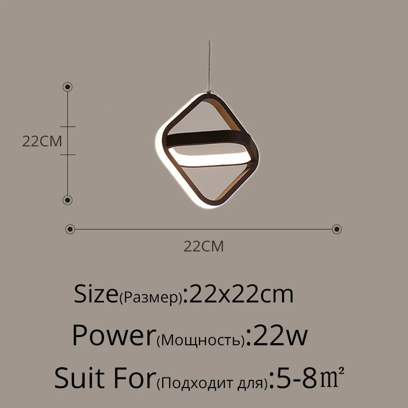 Geometric LED Pendant, view 10