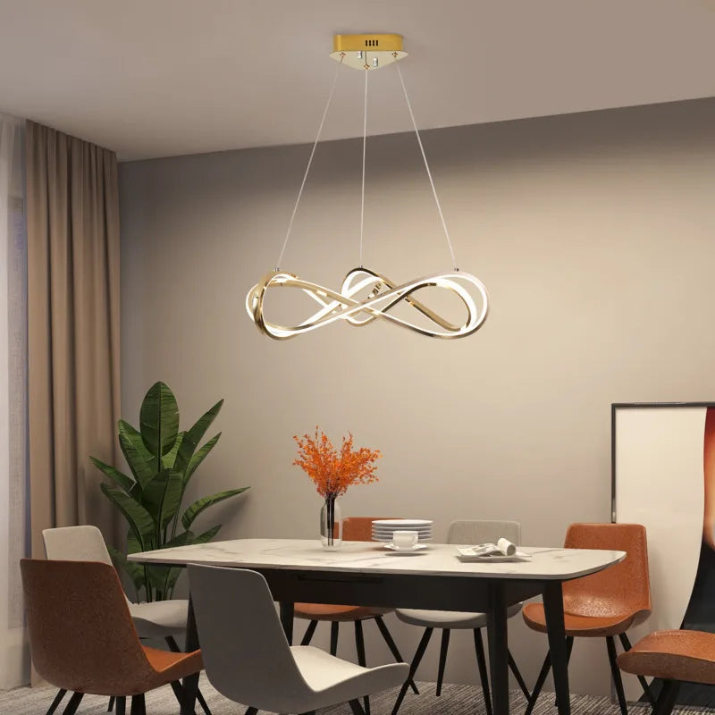 Curved LED pendant