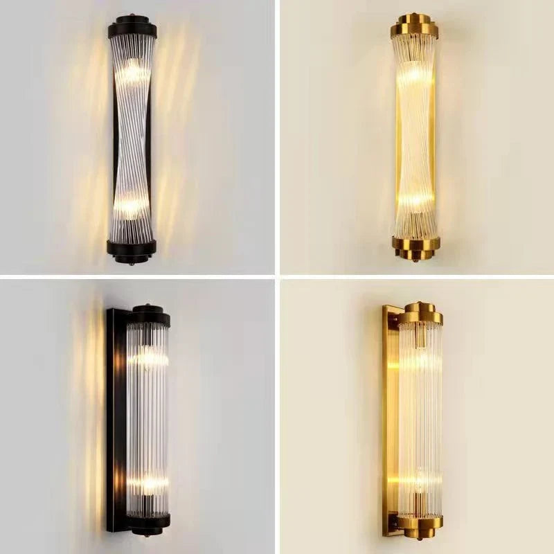 Postmodern crystal LED wall sconce