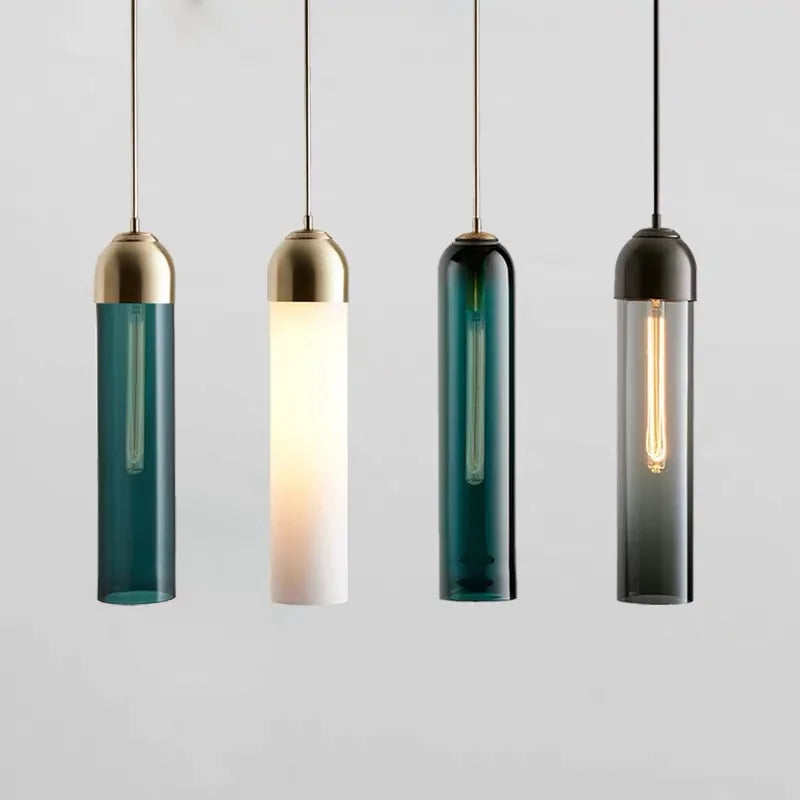 Modern gray glass pendant