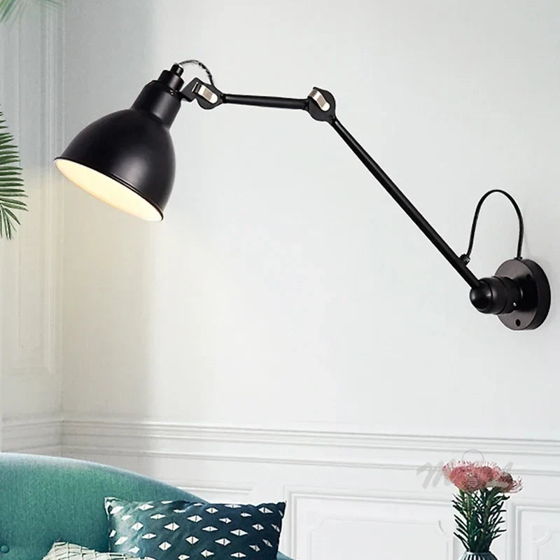 Red shade sconce