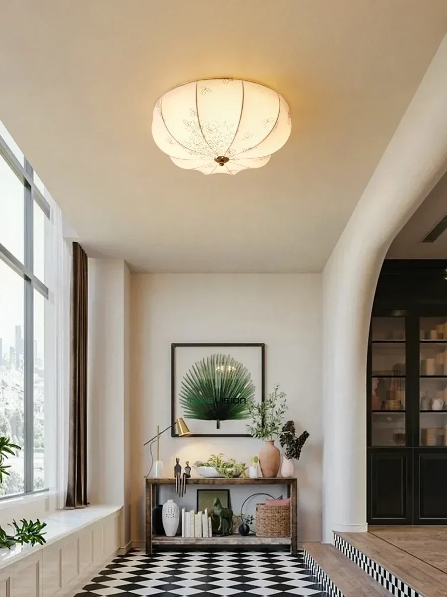 Cream fabric light