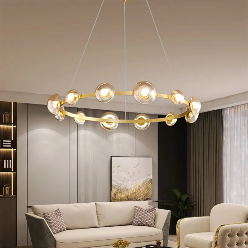 Modern Glass Chandelier, view 4