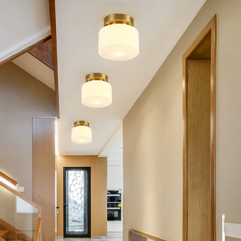 Modern gold flush mount