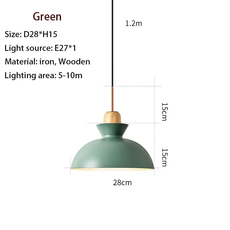 Nordic Solid Wood Pendant, view 18