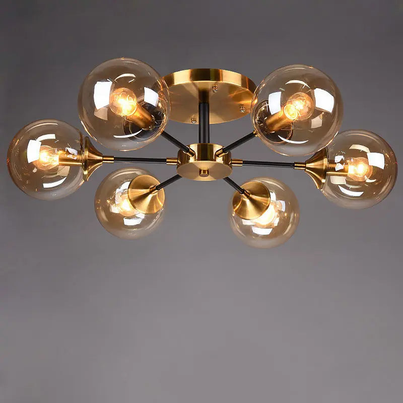 Smoked glass chandelier