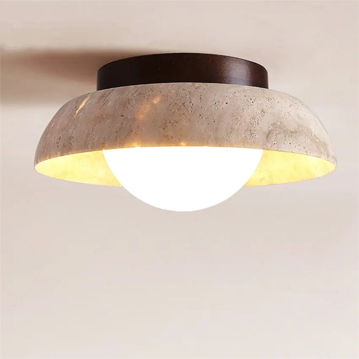 Travertine ceiling light