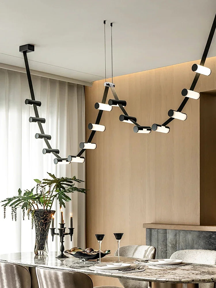 Nordic black chandelier