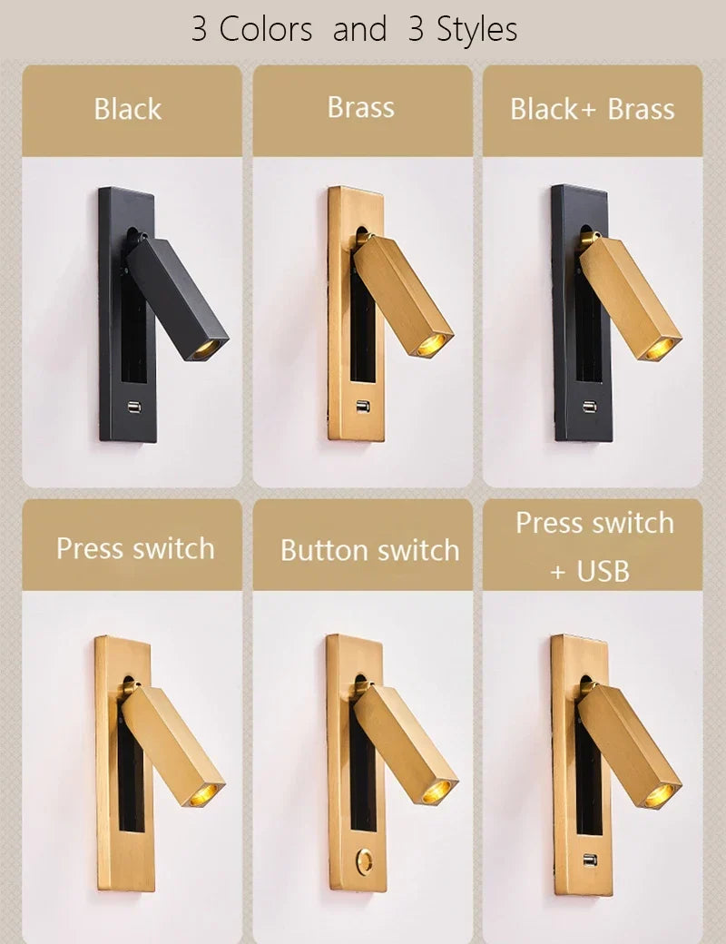Brass switch sconce