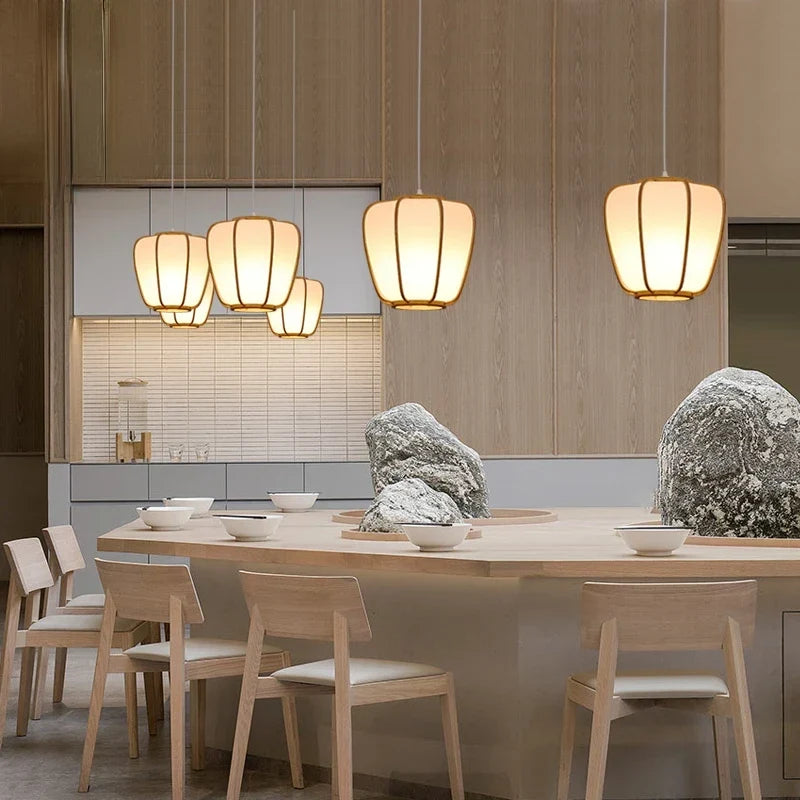 Bamboo Zen Pendant Light, view 3