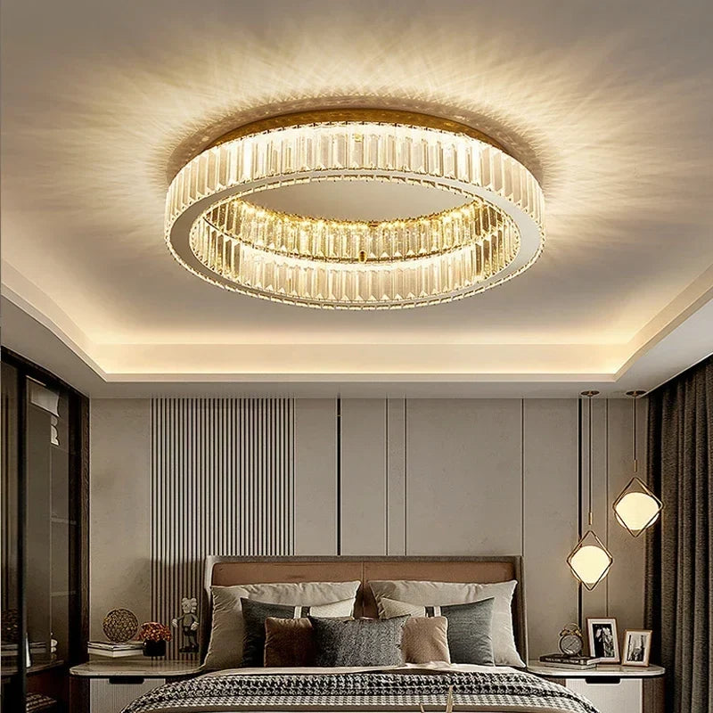Modern crystal ceiling light