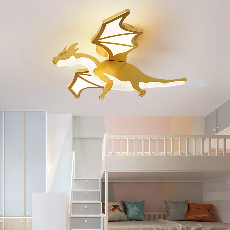 Gold dino lamp