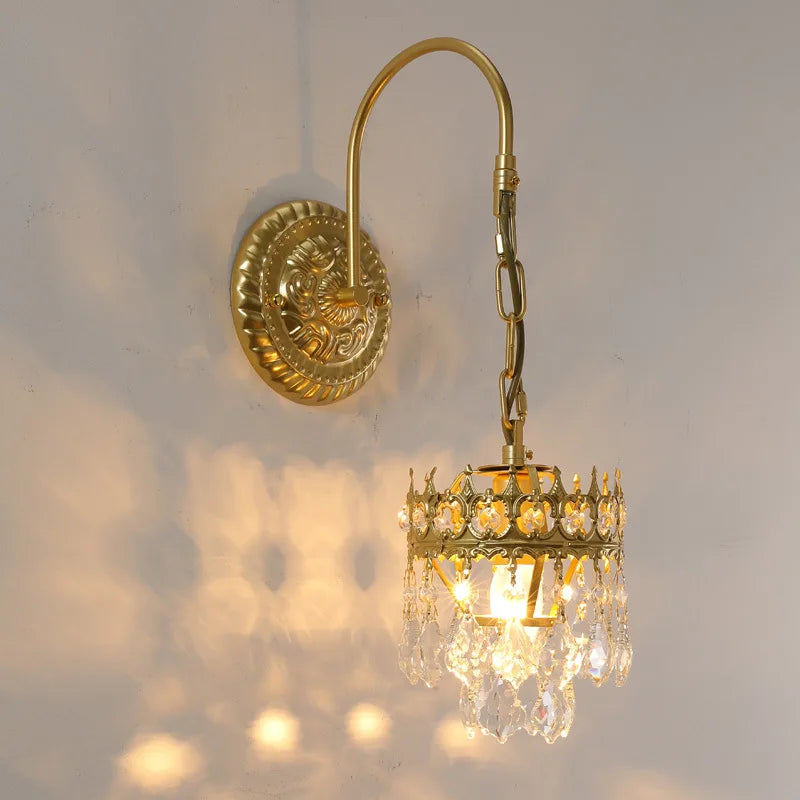 Crystal sconce in a kids room