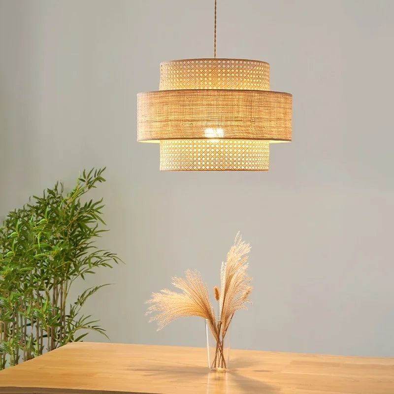 Rattan pendant light