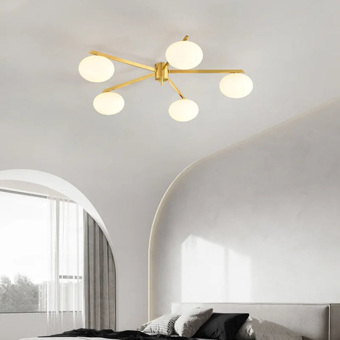 Pebble glass LED pendant