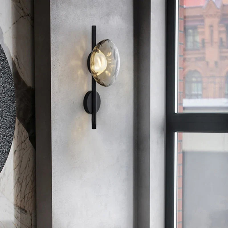 Gray glass G9 sconce
