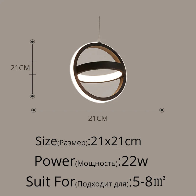 Geometric LED Pendant, view 8