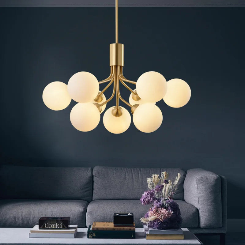 Bean glass chandelier
