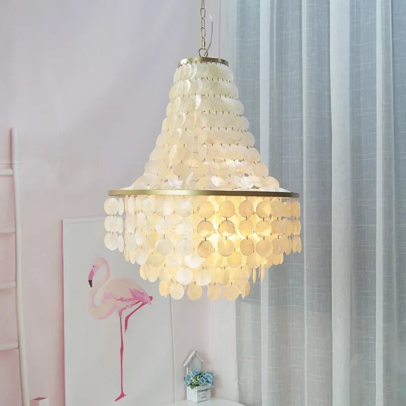 Gold frame chandelier