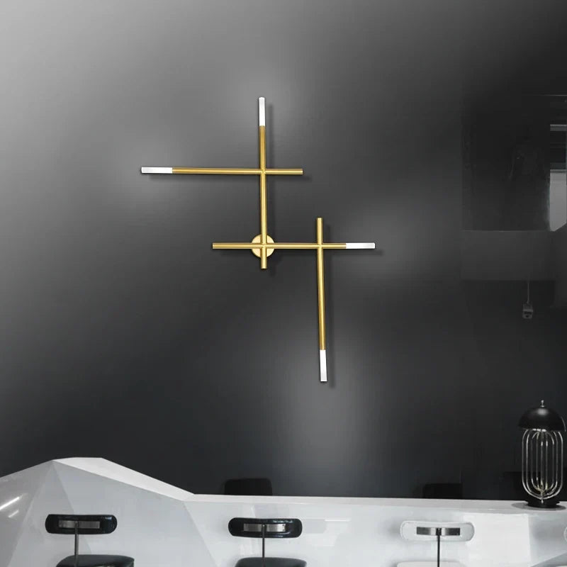 Gold Nordic sconce