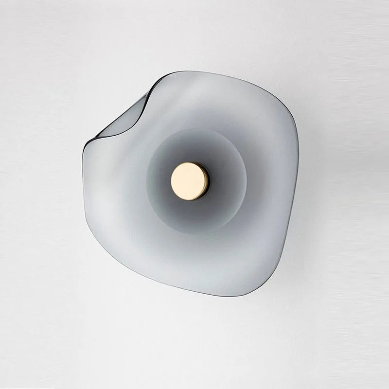 Round Gray Glass Light, view 3
