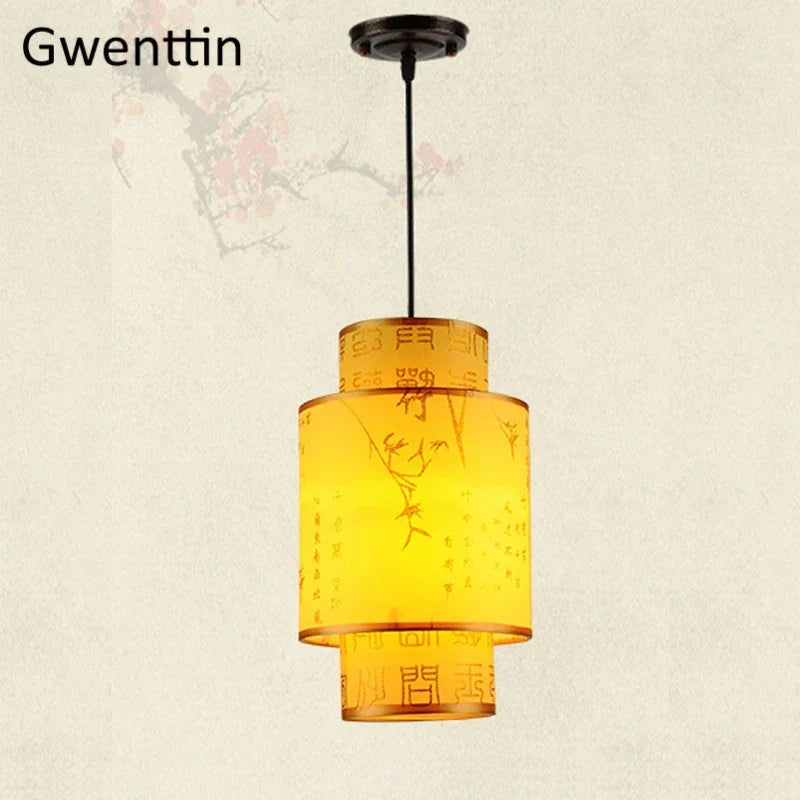 Retro Sheepskin Lantern Pendant, view 8