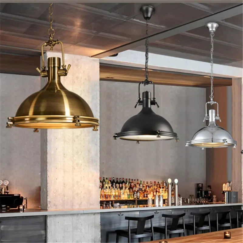 Retro industrial metal pendant